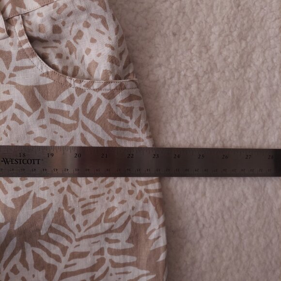 Tommy Bahama Relax Skirt Linen Lace Fern White Khaki Women's Sz 16 NWT - Picture 14 of 14